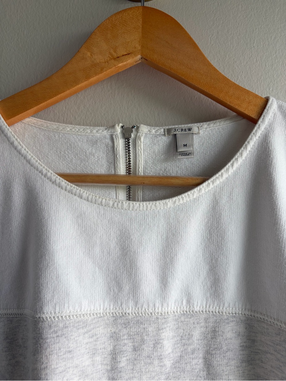 J. Crew Two-Tone Gray and White Crewneck Sweater - Picture 3 of 6